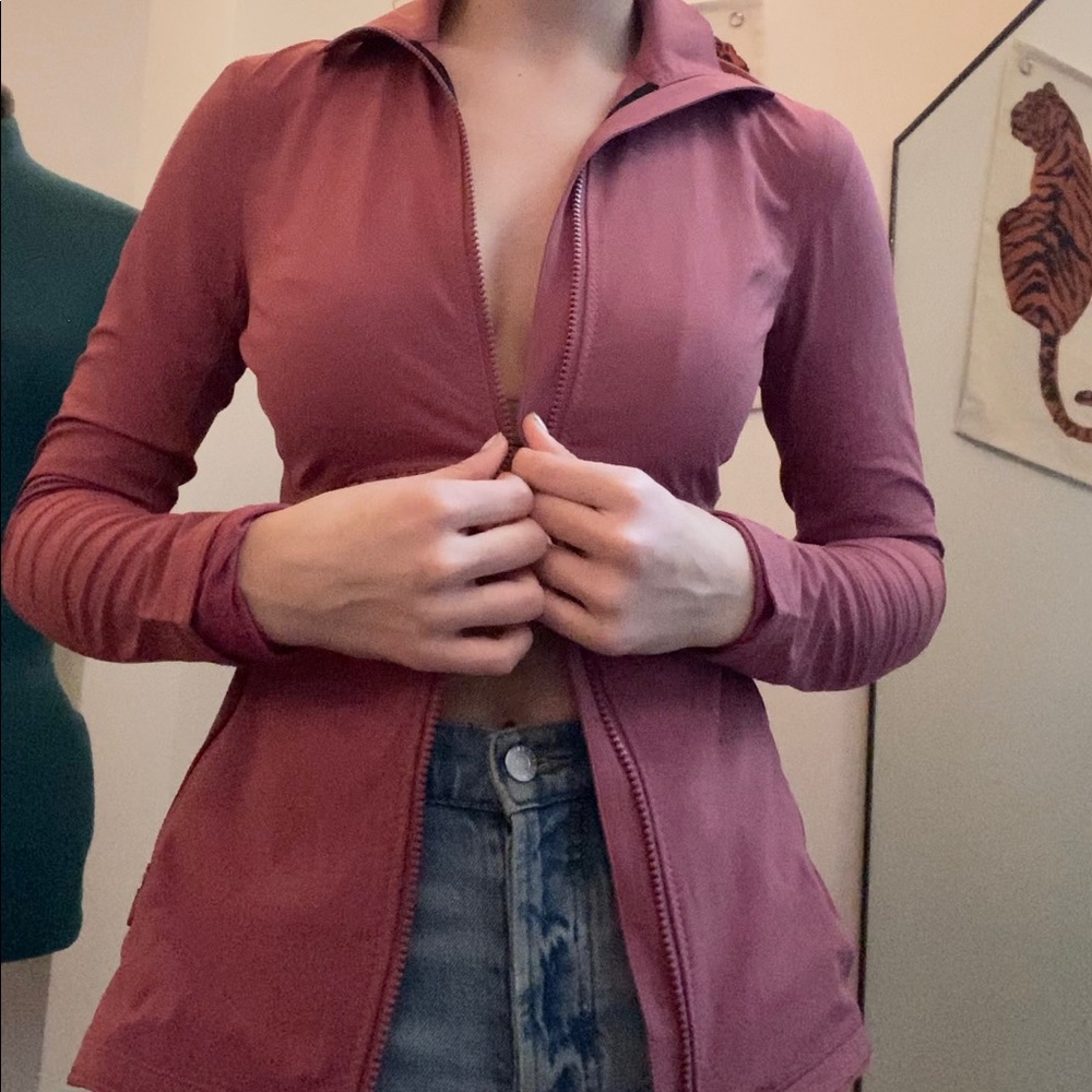 lululemon zip up pink workout jacket